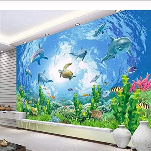 XLMING Cartoon Fantasie Unterwasserwelt Kinderzimmer 3D Tapeten Home Esszimmer Sofa Schlafzimmer Wohnzimmer TV Hintergrund-350cm×256cm