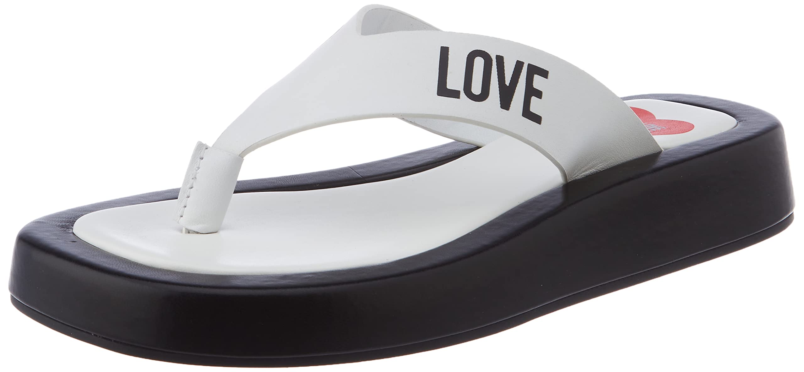 Love Moschino Damen INFRADITO Flipflop, Weiß, 39 EU