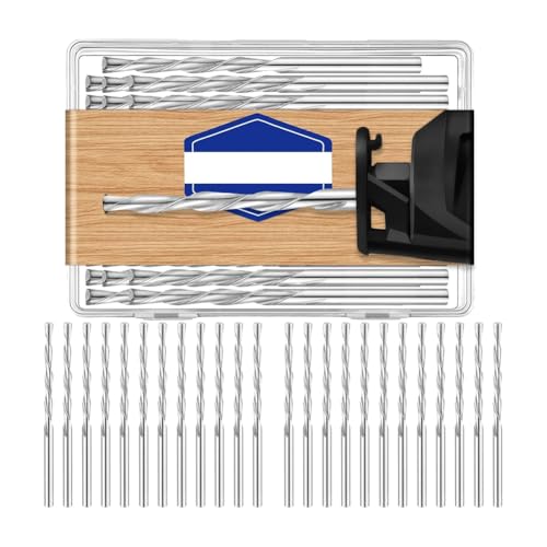 Sizoriruk 50 Stück 0,35 cm Bohrer für Holz und Kunststoff, Führungsspitzen-Schneid-Bits, Durchmesser Holzfräser-Bits, zur Verwendung mit Spiralsäge