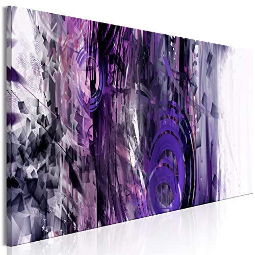 decomonkey Bilder Abstrakt 150x50 cm 1 Teilig Leinwandbilder Bild auf Leinwand Vlies Wandbild Kunstdruck Wanddeko Wand Wohnzimmer Wanddekoration Deko Modern Kunst 3D violett schwarz rosa