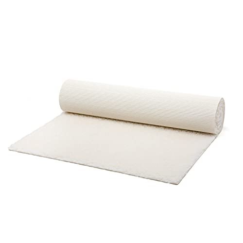 bodhi Schurwoll-Yogamatte Natur | Premium Schurwollmatte | Extra Dicke & Weiche Schurwolle | 100% Schafschurwolle (Hochflor 1500 g/m²)| Rutschfest & Kuschelig | SURYA 60 | 200 x 60 cm