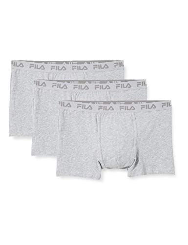 FILA FU5004/3 Herren Boxershorts, S, Grau, 3 Stück