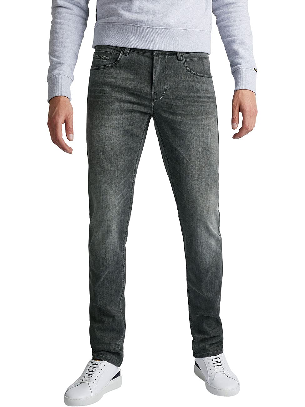 PME Legend Herren Jeans Nightflight Soft mid Grey hellgrau - 33/30