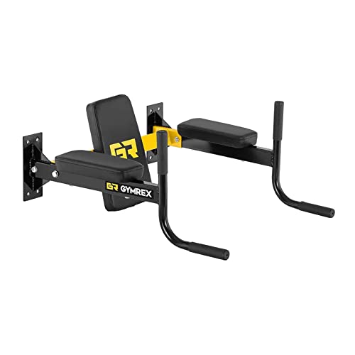 Gymrex GR-PU 120 Dip Station Wandmontage Klimmzugstange Pull up Bar 4 Griffe gepolstert 120 kg