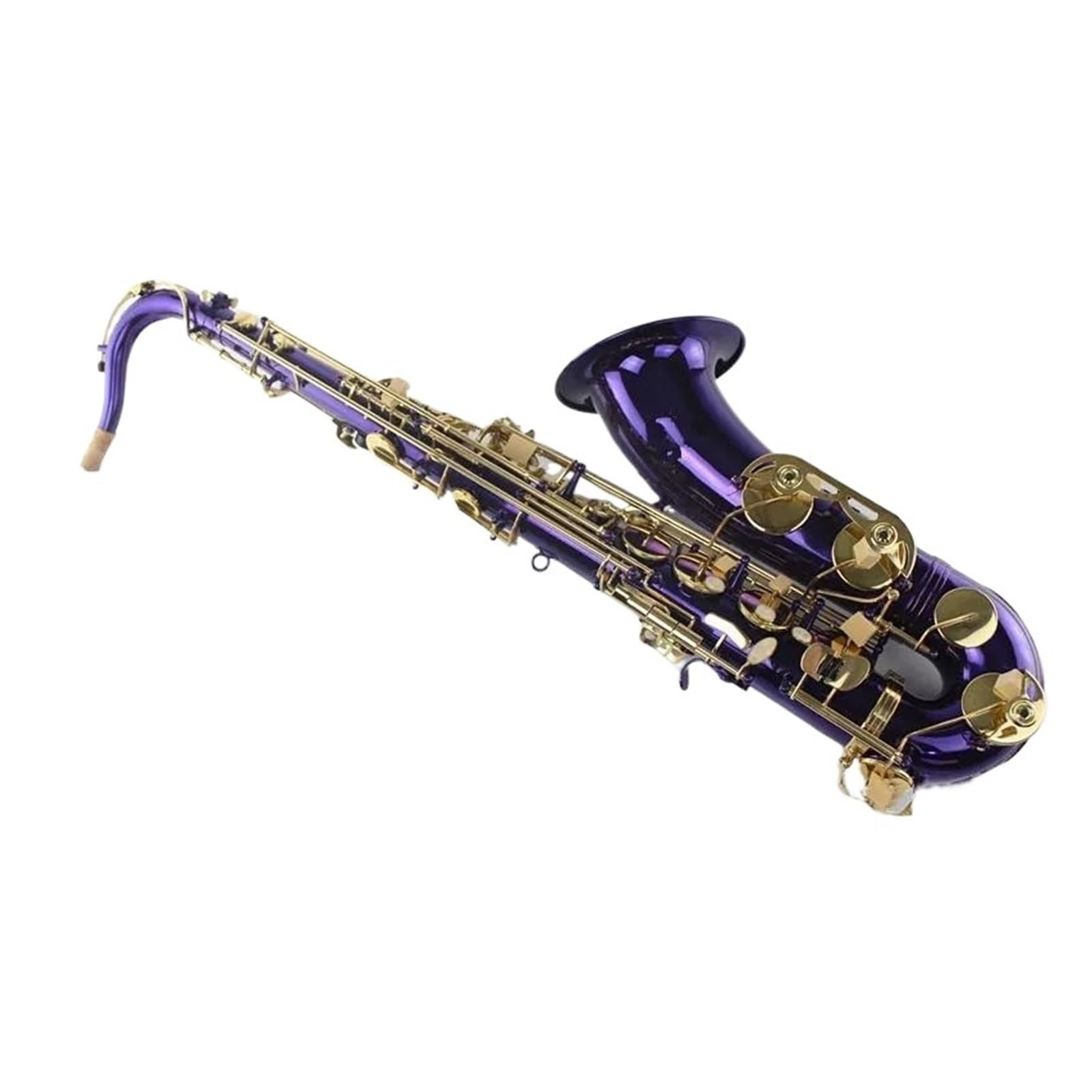 Instrument B-Flat Altsaxophon Instrumentenoberfläche Lila Lack Goldschlüssel