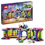 LEGO 41708 Friends Rollschuhdisco Spielzeug mit Arcade und Bowlingbahn, inkl. 3 Mini-Puppen, darunter Andrea, Evelyn und Jackson, als Geschenk für Kinder ab 7 Jahren