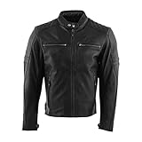 Rusty Stitches Jari V2 Motorrad Lederjacke, schwarz, L