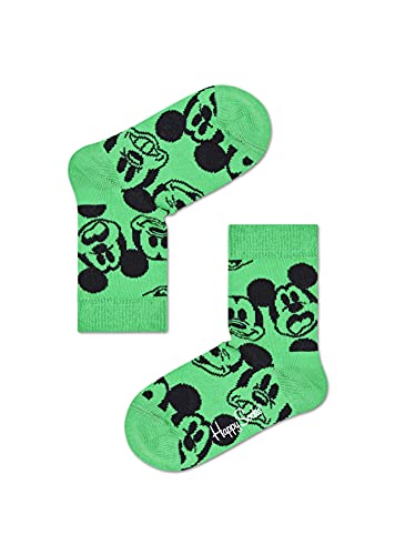 Happy Socks Unisex Kids Disney Face It, Mickey Sock, 4-6 Jahre