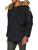 Alpha Industries Herren Polar Jacket Winterjacke Parkas, Schwarz (Black 03), Small