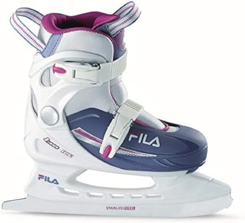 FILA Kinder J-ONE G Ice HR Schlittschuhe, Weiß/Hellblau, M/31-35