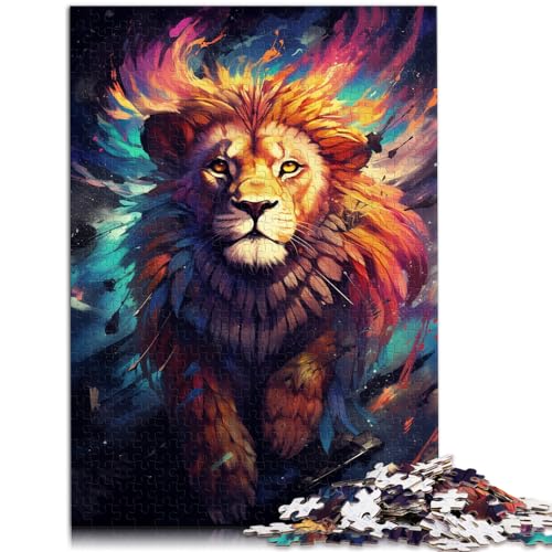 Puzzle majestätischer Löwe 1000 Teile Puzzle für Erwachsene Holzpuzzle Spielzeug Puzzle Lernspiele Stressabbau Puzzle 1000 Teile (50x75cm)