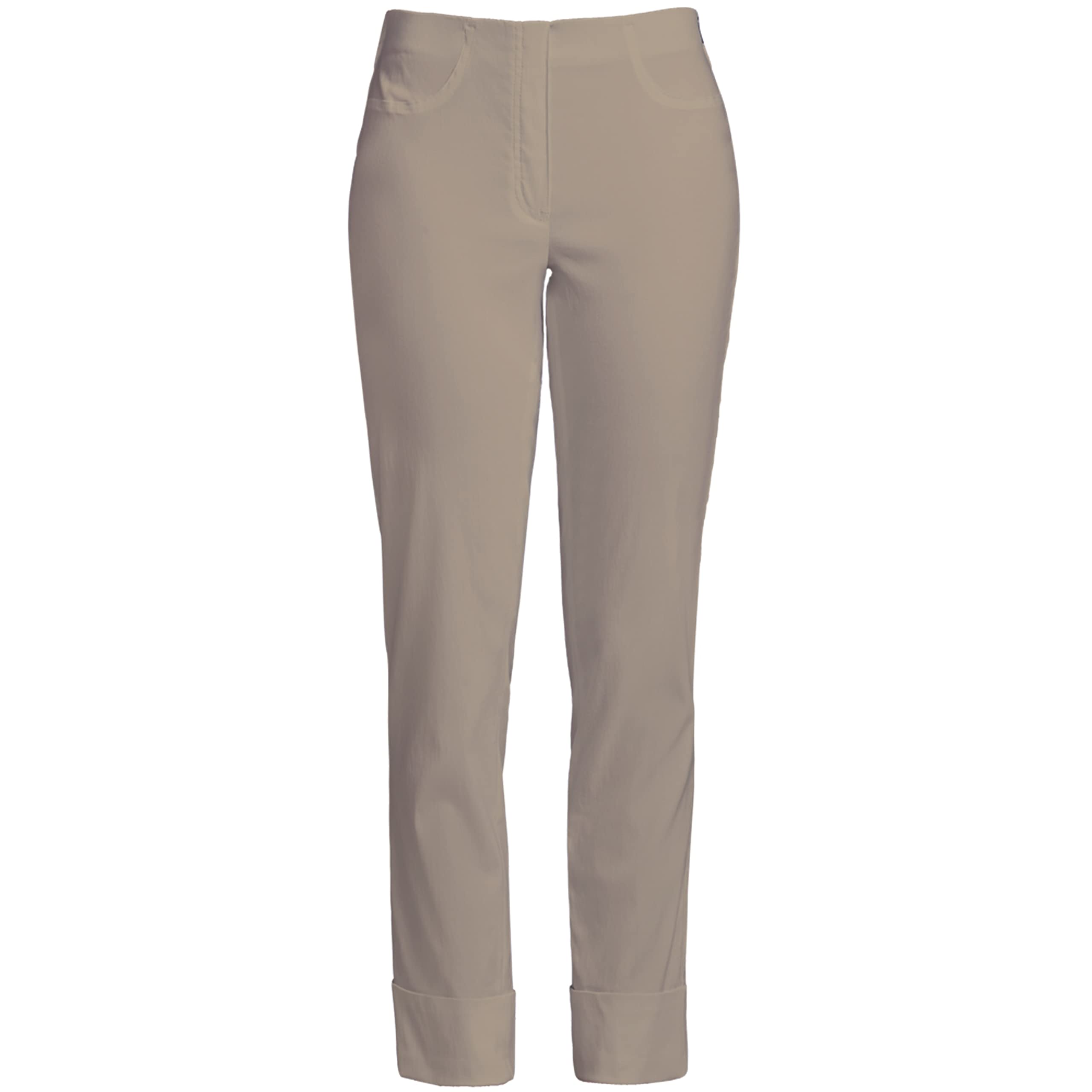 Robell Style BELLA09-7/8 Stoffhose Damen high Waist - Damenhose Power Stretch - Bengaline Stoff Hose mit Aufschlag und Gesäßtaschen - Bitte eine Größe Kleiner bestellen