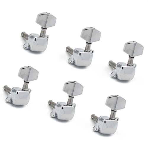 Strings Tuning Pegs Mechaniken Für Gitarre 6er-Pack halbgeschlossene Tuning-Pin-Tasten für elektrische Akustikgitarren-Stimmkopfteile (Color : 3/4)