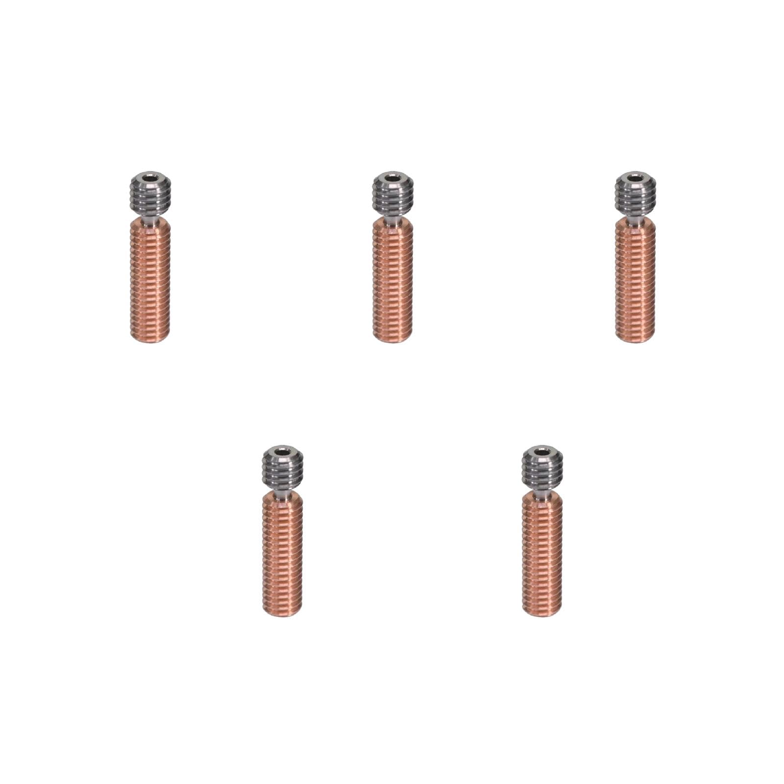 Avejjbaey for Ender3S1 Titanium-Alloy Bi-Metal Heatbreak Copper-Alloy Heat Break M6x26mm for 3D Printer 1.75mm Filament M6 26mm Printer Accessories MK8 Throat Bi-Metal Copper Alloy E3DV6 Bimetal Hose