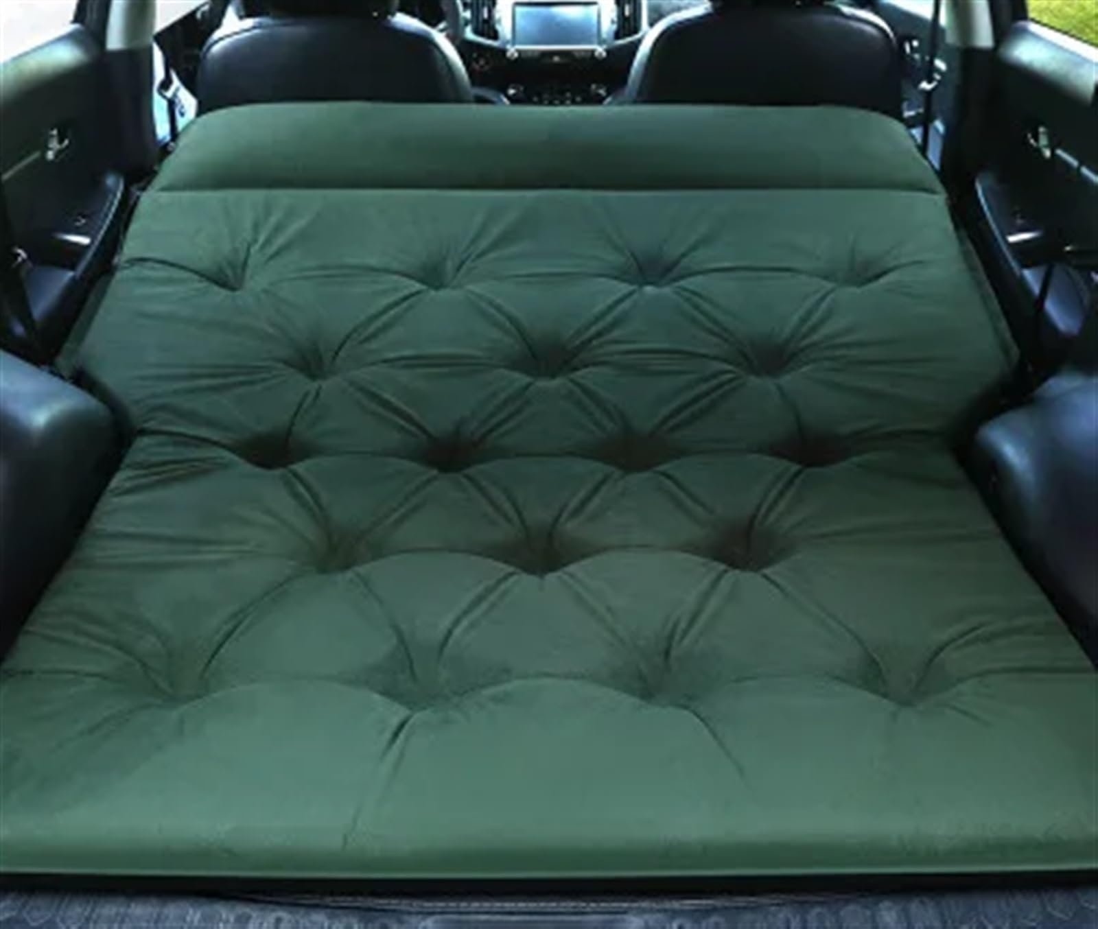 GLILAR Auto Luftmatratze Auto-Luftmatratze Kofferraum Reisebett Auto Hinten Für Sitz Luftbett Schlafartefakt Aufblasbare Matratze Campingkissen SUV MPV Autozubehör(Green)