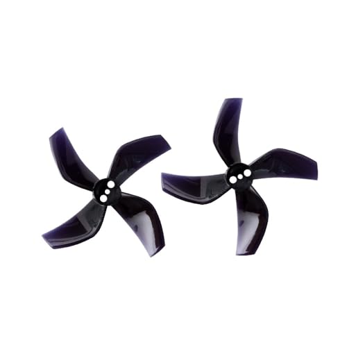 LSFWJP for GEMFAN 4Pairs 8Pcs D51 2020 2x2x4 2 Zoll 50,3mm 4-Blatt PC Propeller 1,5mm for RC FPV Racing Freestyle Tinywhoop BETA85X Drone (Color : Svart)