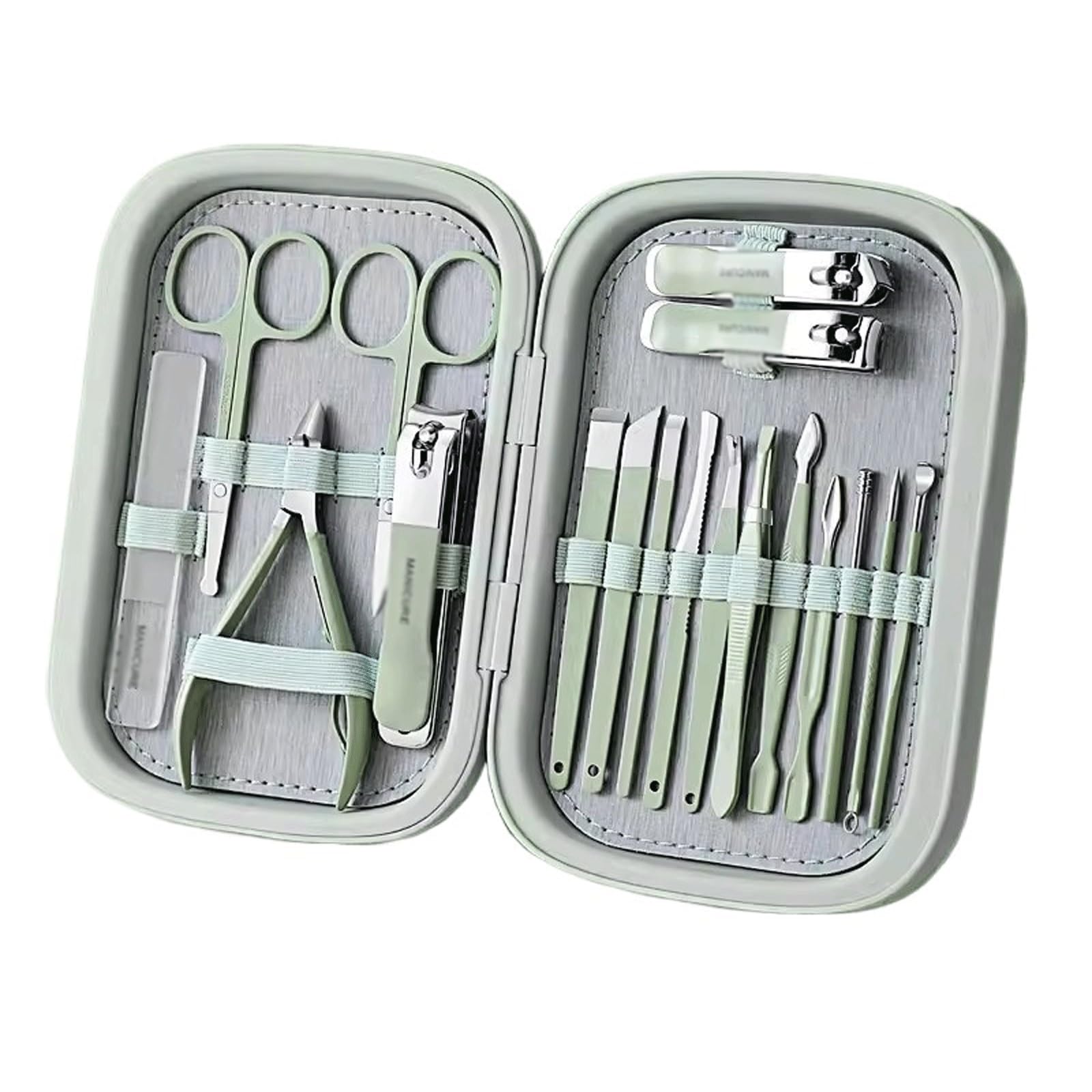 Maniküre Set Nagelknipser-Set, Herren-Nagelknipser, Heim-Nagel-Set, Original-Renovierungs-Fuß-Set, scharfe Schere Profi Nagelknipser Set(Green)