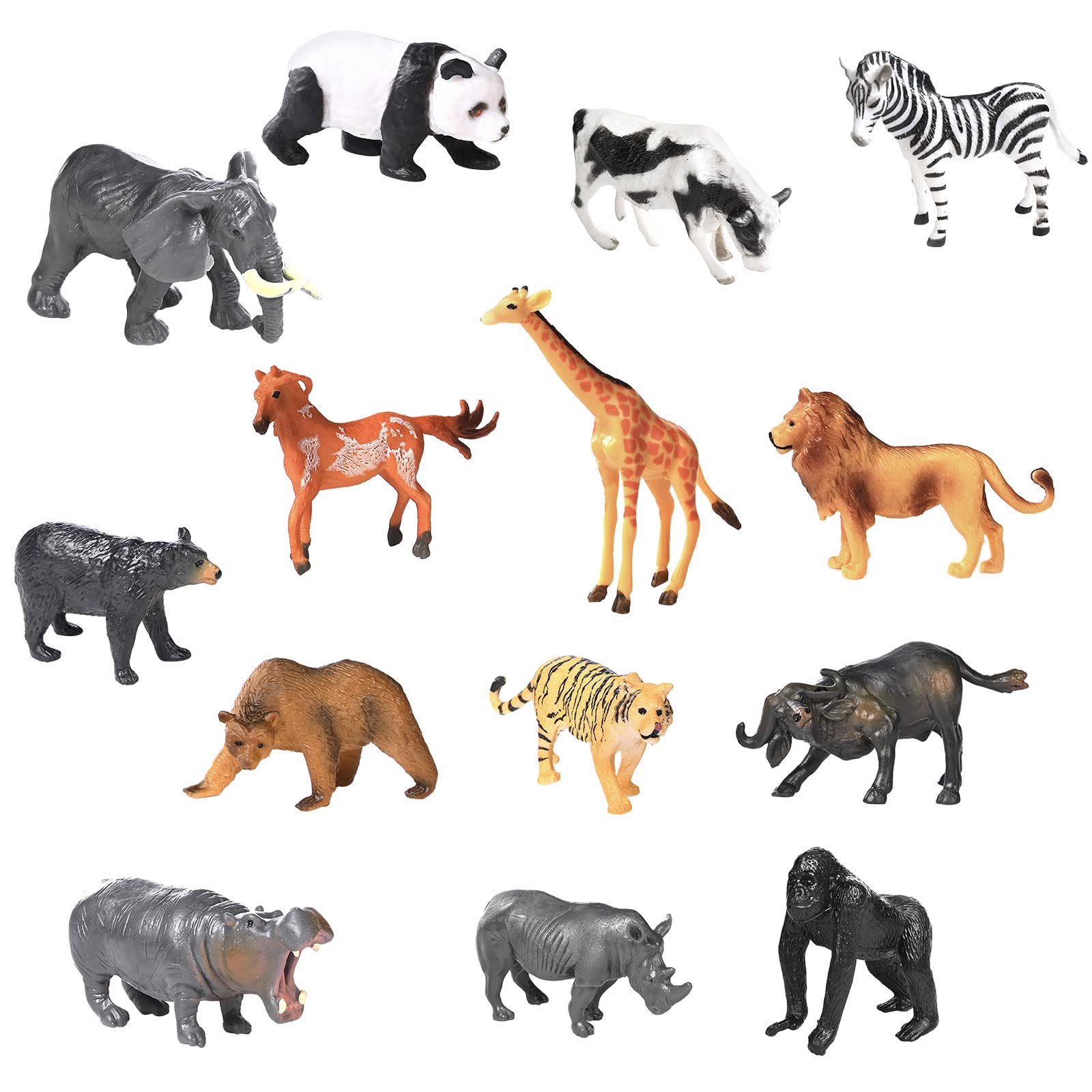 14 Stück Simulation Tiere Spielzeug Action Figuren Tiere Figuren Home Modelle Home Dekore