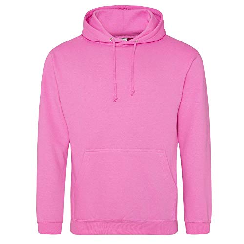 Just Hoods - Unisex College Hoodie/Candyfloss Pink, 3XL