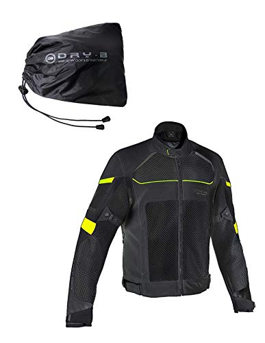 ON BOARD Sommerjacke + Membrane Dry-B 3D-AIR, Herren, Größe 4XL, Schwarz/Fluor