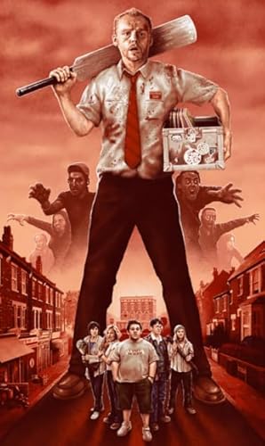 HfmQuisutron Jigsaw Puzzle 1000 Teile Komödie Horrorfilm Shaun of The Dead Poster Buntes Geschicklichkeitsspiel Für Die Ganze Familie Erwachsene Xy142Tk