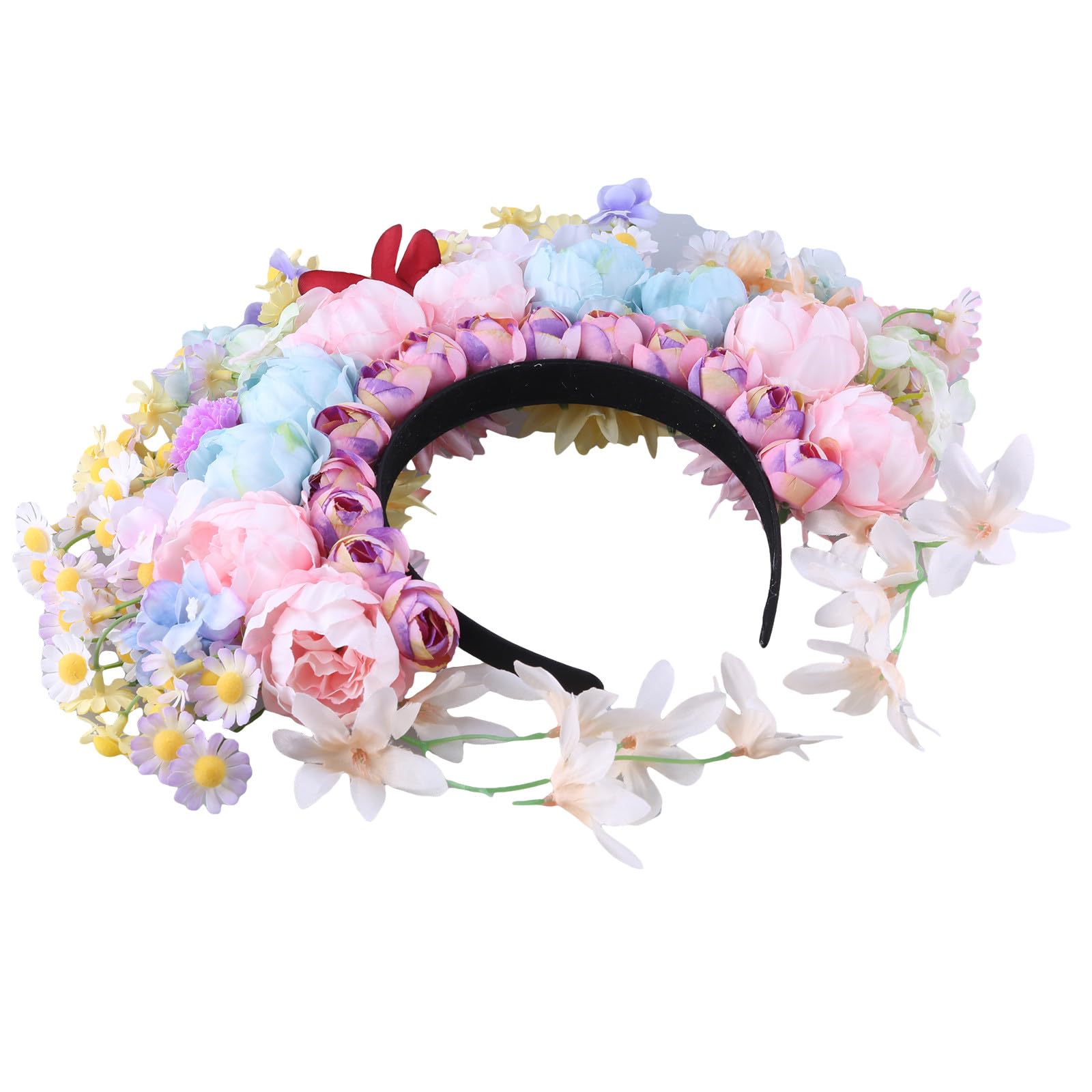 Ethnisches Braut-Stirnband, Haarkranz, Blumen, Hochzeit, Blume, Stirnband, Strandhaarband, Haarschmuck, Hochzeit, Festival, Stirnband