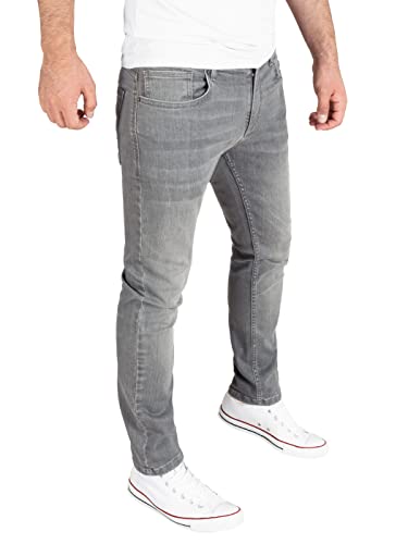 WOTEGA Anthrazite Jeanshosen für Männer Jeans Hose Regular Herren Slim Fit Stretch Herrenjeans Alistar, Grau (Steel Gray 184005), W38/L36