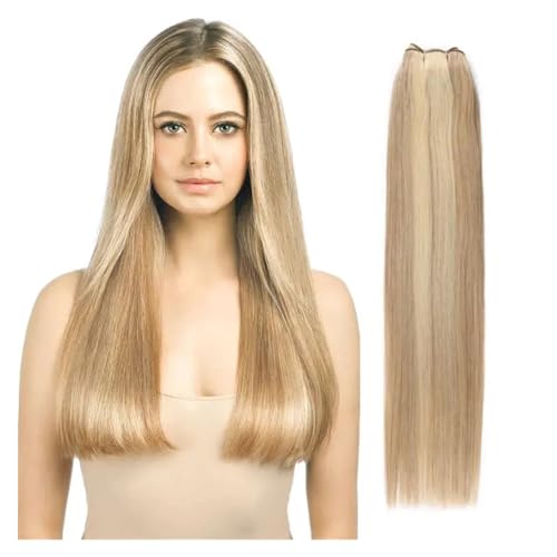 Human Hair Bundles Brasilianische glatte Haarwebart-Bündel, 35,6–71,1 cm, Höhenverhältnis, Remy-Haarverlängerungen, 100 g/Stück human hair weave (Size : 3Pcs/Lot, Color : P18-22_14INCHES)