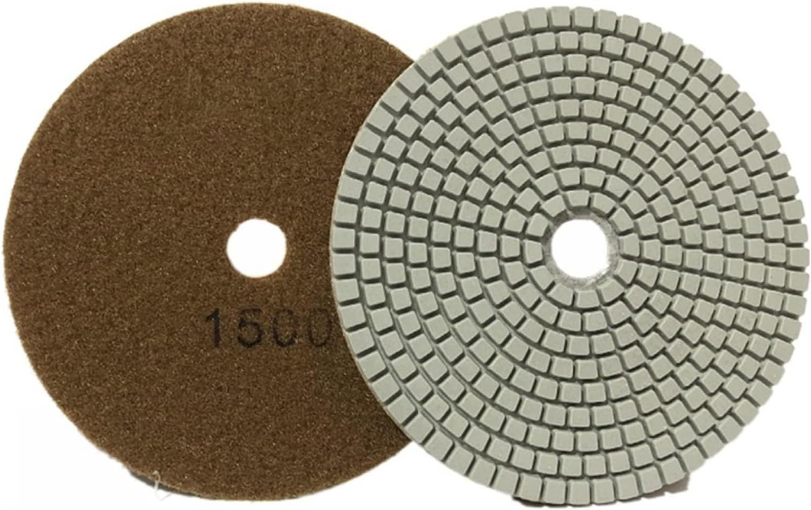 Keramikfliesen poliert, Schleifplatte, Diamant-Polierpads, 2 Stück, 5 Zoll, 125 mm, Diamant-Polierpad, trocken/nass, flexible Schleifscheiben for Polieren von Granit, Marmor, Stein, Schleifen, Schleif