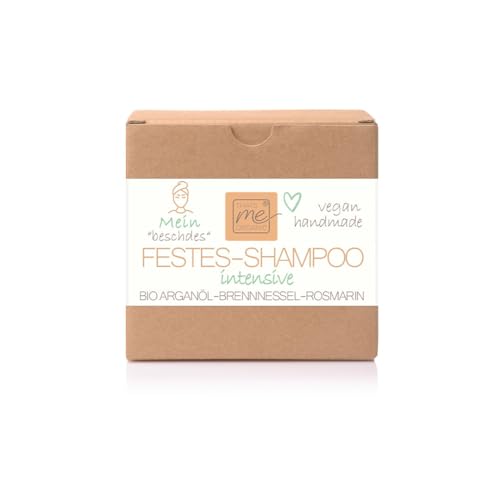 Handgemachtes festes Shampoo mit wertvollen Inhaltsstoffen, vegan, keine Industrieproduktion, 40g ("intensive" fettige/schuppige Kopfhaut)