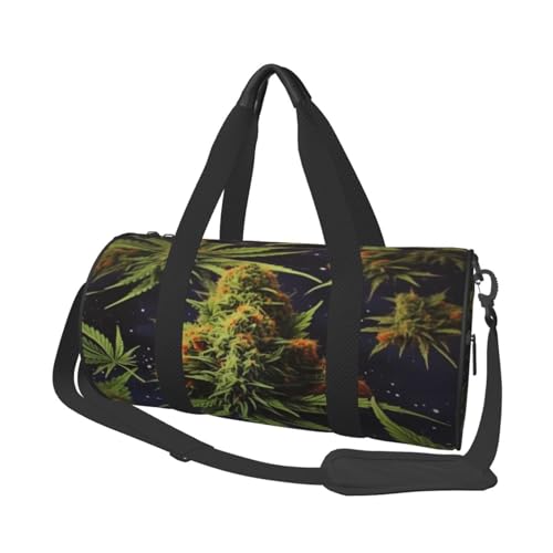 Robuste Reisetasche mit Engelsflügeln, geräumige und stilvolle Tasche für alle Ihre Reisebedürfnisse, A Puff in Time Weed Marihuana, Einheitsgröße