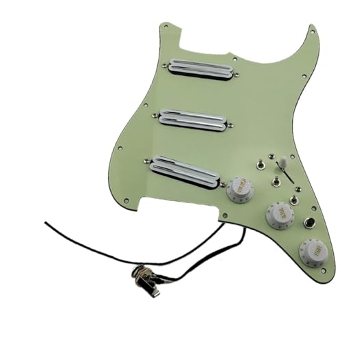 Upgrade Loaded SSS Schlagbrett-Tonabnehmer-Set, Multifunktionale Mini-Humbucker-Tonabnehmer, Verkabelung, Geeignet Für Gitarre vorverdrahteter Tonabnehmer Schlagbrett (Color : 3/4)