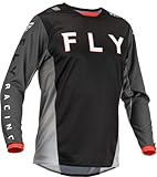 Fly Racing 2023 Erwachsene Kinetic Kore Trikot (Schwarz/Grau, Large)