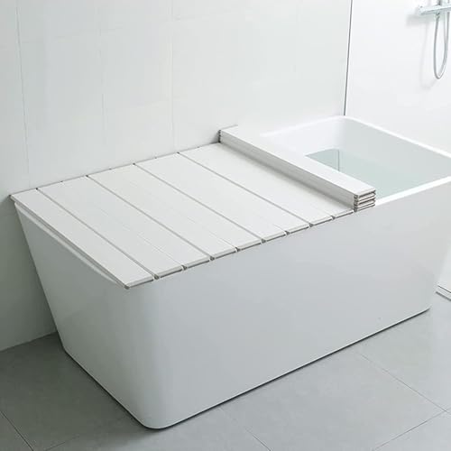 Gvqng Badewannenablage, Faltbare wasserdichte Badewannenabdeckung, Staubdichte Badewannenabdeckung,Isolierte Abdeckung, Badewannenablage FüR Spa, Faltbare Badewannenablage,A,70x150x0.6cm