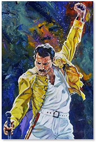 5d Diamond Painting Diamant Bilder FüR Erwachsene Und Kinder Freddie Mercury 1 Klassische Rockmusik DIY Kreuzstich Arts Craft Kristall Strass Stickerei 11.8"x15.7"(30x40cm) Kein Rahmen