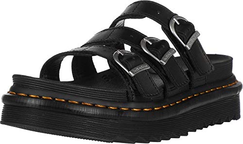 Dr. Martens Damen Blaire Slide Sandalen zum Reinschlüpfen, Schwarz Hydro Leder, 38 EU