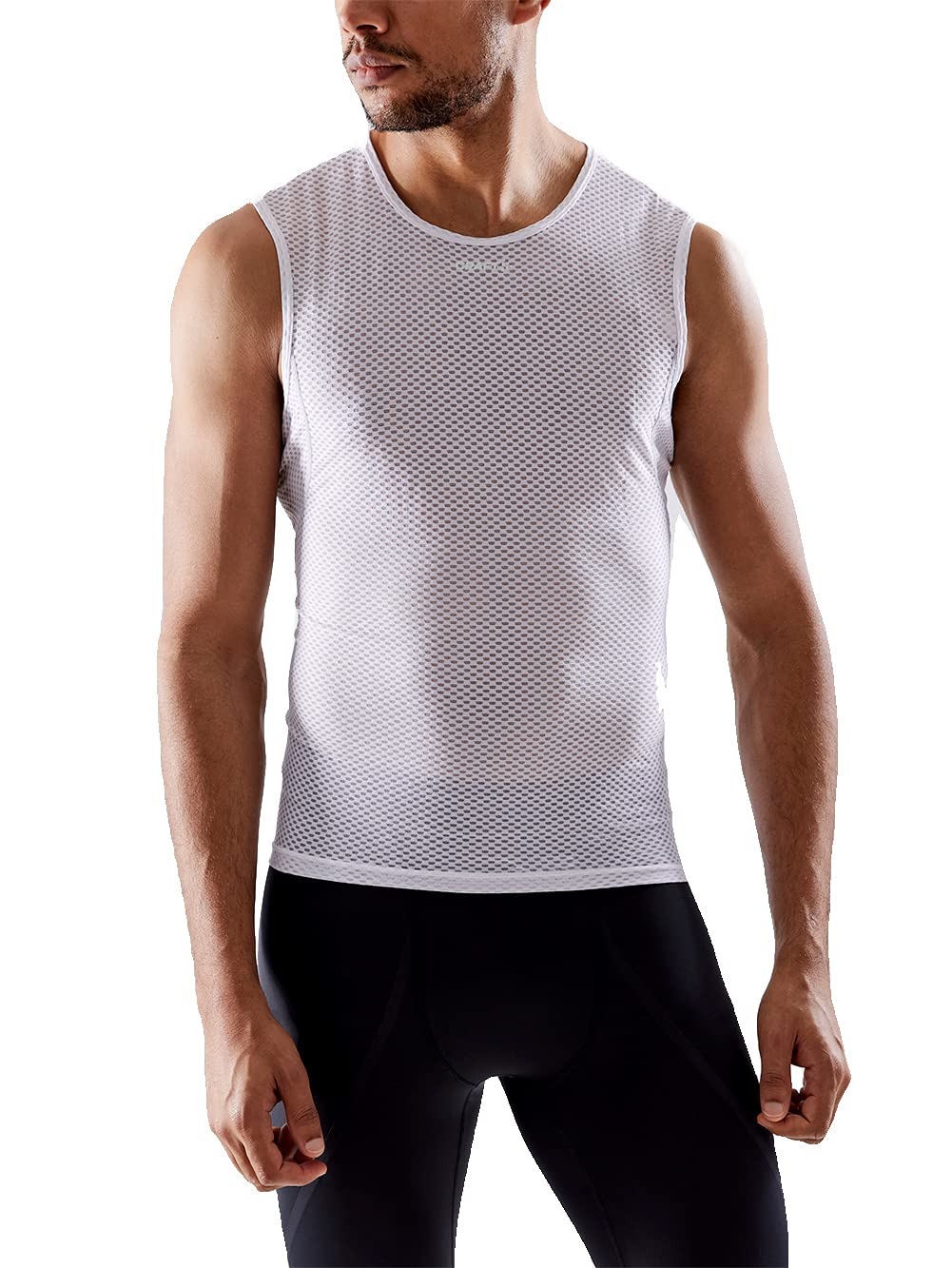 Craft Cool Mesh Superlight SL M | Funktionsshirt Herren ärmellos | Gr. XXL, Weiß | Mesh Top | perfekte Belüftung & Kühlung | superleichte Activewear für Herren | Baselayer Herren