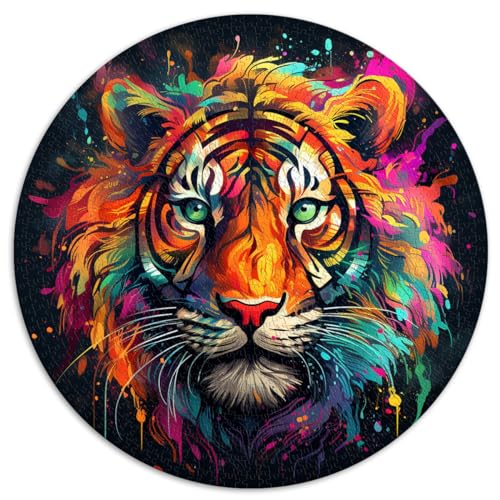 Puzzlespiel Wilder Tiger 1000 Puzzles für Erwachsene 1000 Teile 67,5 x 67,5 cm Spielspielzeug für die Familie Puzzles Geschenk Stressabbau Schwierige Herausforderung