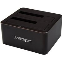 StarTech.com SATA Festplatten Dockingstation für 2x 2,5/3,5 SATA SSDs/HDDs - USB 3.0 - HDD Docking Station - HDD-Dockingstation Schächte: 2 - 2.5, 3.5 (6.4 cm, 8.9 cm) - SATA 6Gb/s - 6 Gbit/s - USB 3.0 - Schwarz