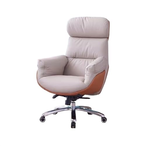 Zhaoj24-05 Bürostuhl Ergonomischer Bürostuhl, luxuriöser, bequemer Sitz, Heimcomputerstuhl, Chefsessel, Business-Bürostuhl, Liegestuhl for Nickerchen Schreibtischstuhl(Weiß)