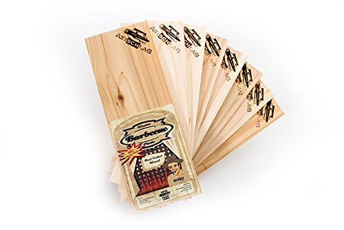 Grillbretter Western Red Cedar von Axtschlag | schonendes Grillen und Garen auf natürlichem Holz | Wood Planks Räucherbretter | Größe 300 x 110 x 11 mm | 8er BBQ Party Pack