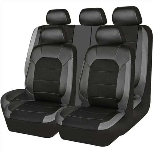 Autositzbezüge für Hyundai Tucson 2021-2023, Sitzbezüge Auto PU Leder Schonbezüge Set Vordersite und Rücksitze Sitzschoner Wasserdicht Zubehör,B/Black-Gray