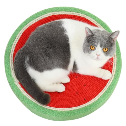 Pet Pad Lovely Grinding Scratching Simple Indoor Watermelon Kitten Safe Lovely Cardboard Round Cat Scratching Pad