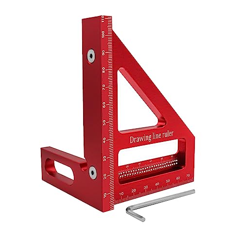 Verbessertes Sattel-Layout, Vierkantlehre, 45/90 Grad Winkel, T-Lineal, Holzbearbeitung, Messwerkzeuge für Tischler