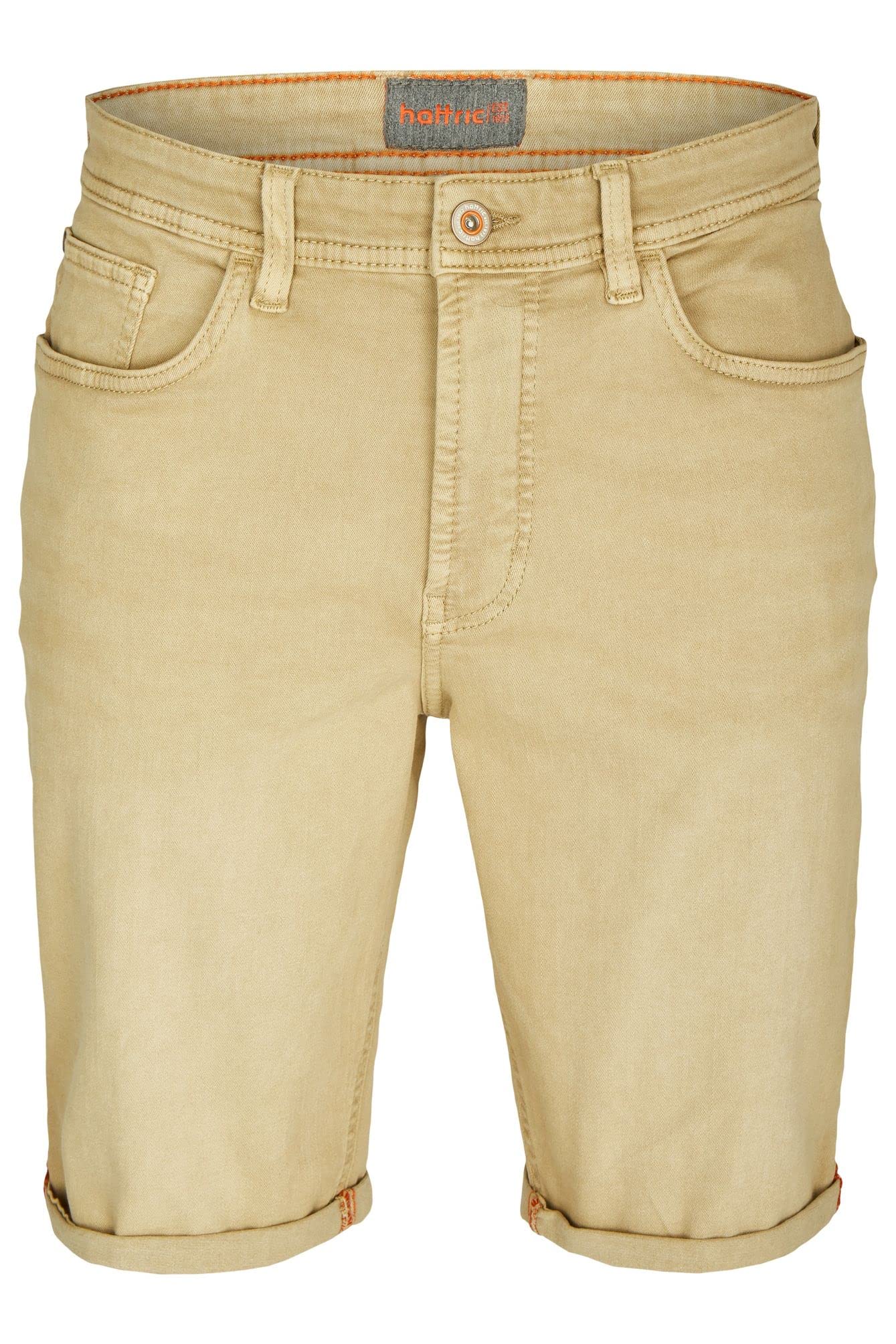 Hattric - Herren 5-Pocket Bermuda, (698835-7230), Farbe:beige (18), Größe:W38