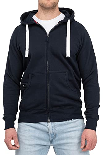 Happy Clothing Herren Kapuzenjacke mit Zip, Dunkelblau, XL