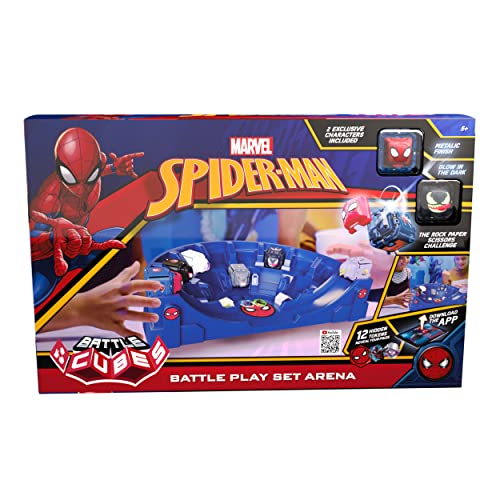 Battle Cubes Marvel Spiderman Battle Arena Set - Glow Venom + Metallic Spiderman 38063 Multicolore