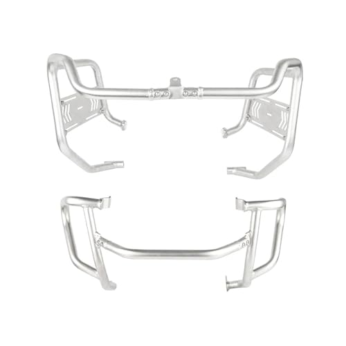 Motorrad Crashbars Für Benelli Für TRK702X 2023 Motor Crash Bars Stoßstangen Schutz Oberen Unteren Tank Schutz Abdeckung Motorrad Chassis Schutz Motorschutz Sturzbügel(Silver ONE Set)