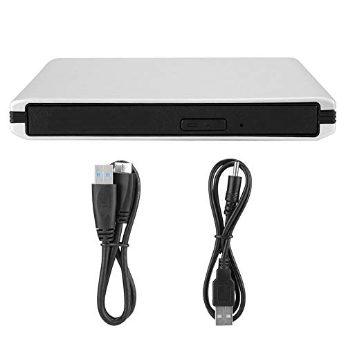 Garsent USB3.0 Externes CD DVD Laufwerk, Aluminiumlegierung Slim Blu-Ray DVD/CD Brenner, DVD CD BD Brenner für Laptop PC