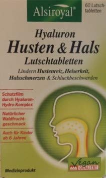 Alsiroyal Hyaluron Husten & Hals (60 Lutschtabletten)